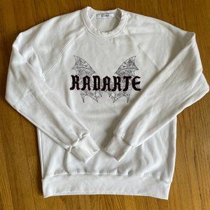 Rodarte Radarte White Crewneck Butterfly Sweatshirt